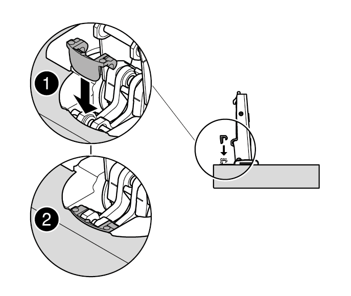 2. step assembly opening angle stop 110° Blum EASY ASSEMBLY Blog