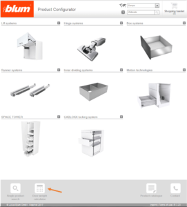 This picture shows the link to the front weight calculator