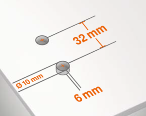 This picture shows the EXPANDO T drilling pattern