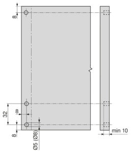 This picture shows the position of the bumpers