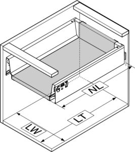 This picture shows the inside information for the calculation of the cutting dimensions.