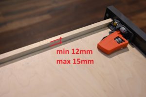 This picture shows the maximum recess depth