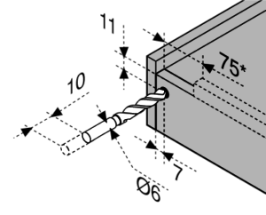 This picture shows the hole for the fixing hook