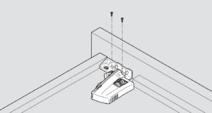 This picture shows how to screw in the locking device